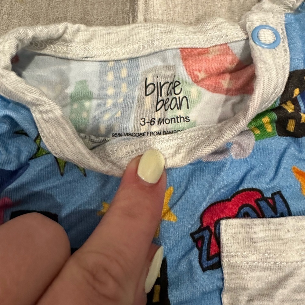Colorful Cartoon Print Infant Baby Shorty Romper - Picture 2 of 2